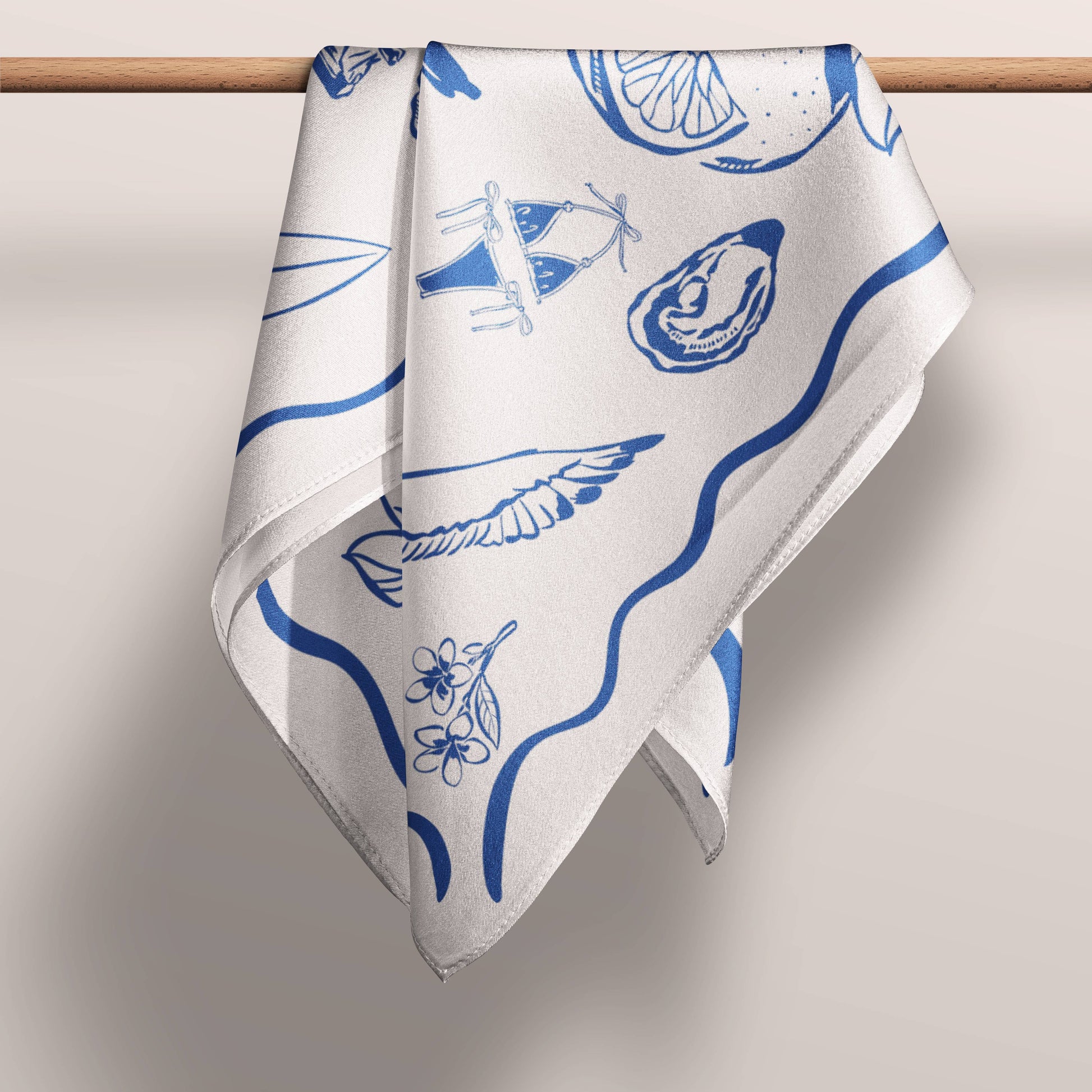 coastal silk scarf