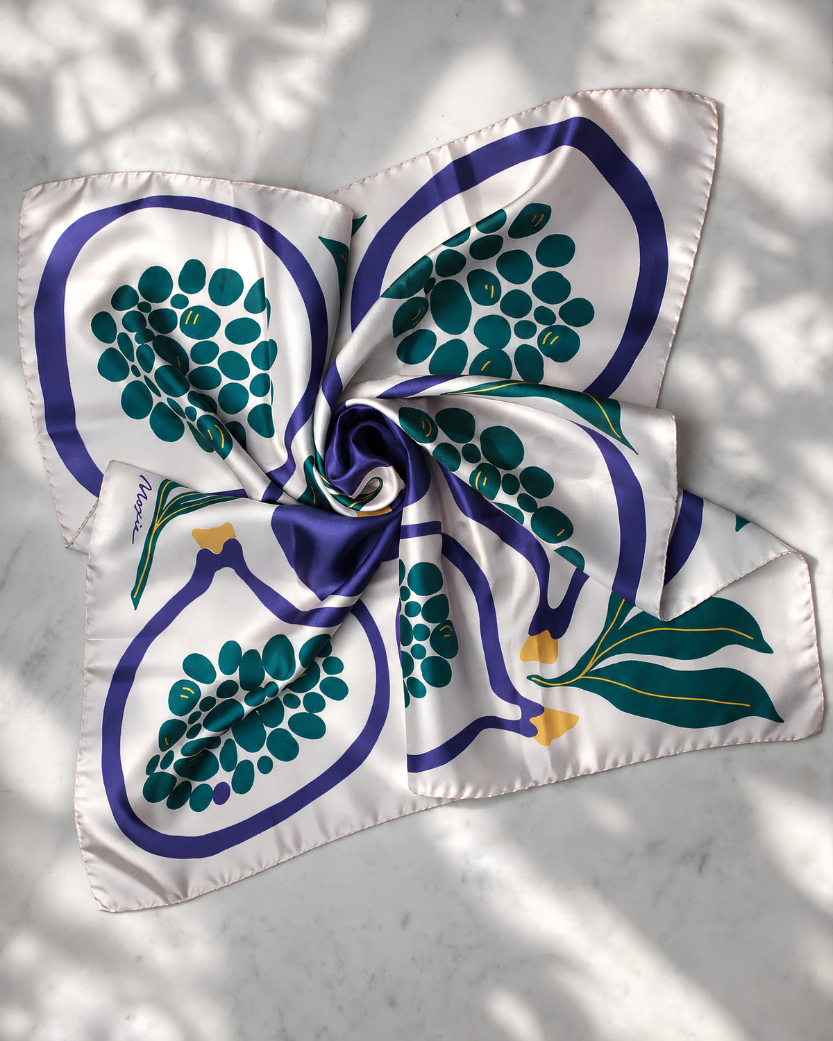 Silk Scarf "Muse" - Purple Corallite