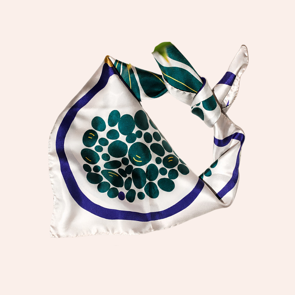 Silk Scarf "Muse" - Purple Corallite