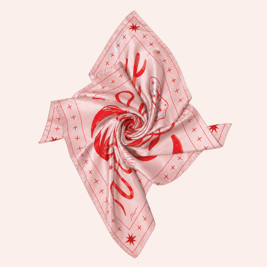 Silk Scarf "Outlaw" - Powder Pink